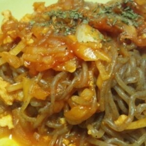 糸こんにゃくde茄子としめじのミートスパ風